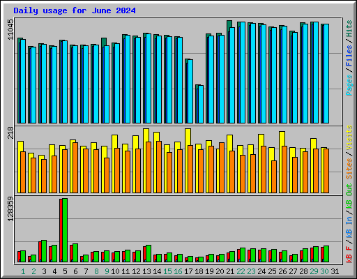 Daily usage for June 2024