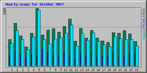 Hourly usage for October 2017