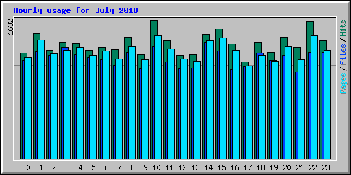 Hourly usage for July 2018