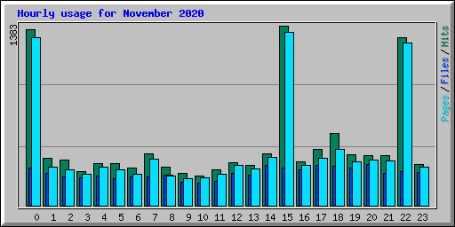 Hourly usage for November 2020