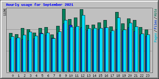Hourly usage for September 2021