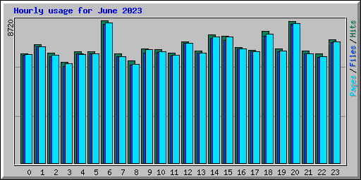 Hourly usage for June 2023