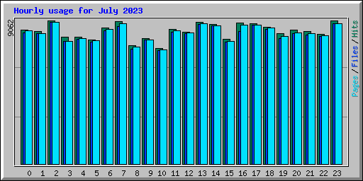 Hourly usage for July 2023