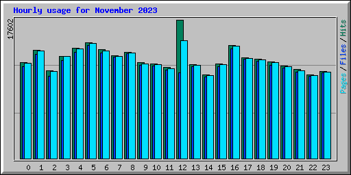 Hourly usage for November 2023