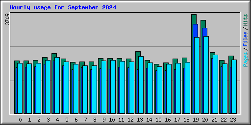 Hourly usage for September 2024