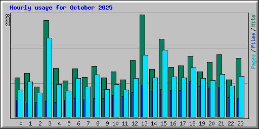 Hourly usage for October 2025